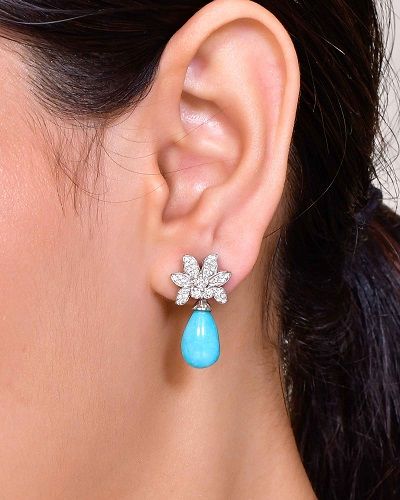 Turquoise Gold Earrings