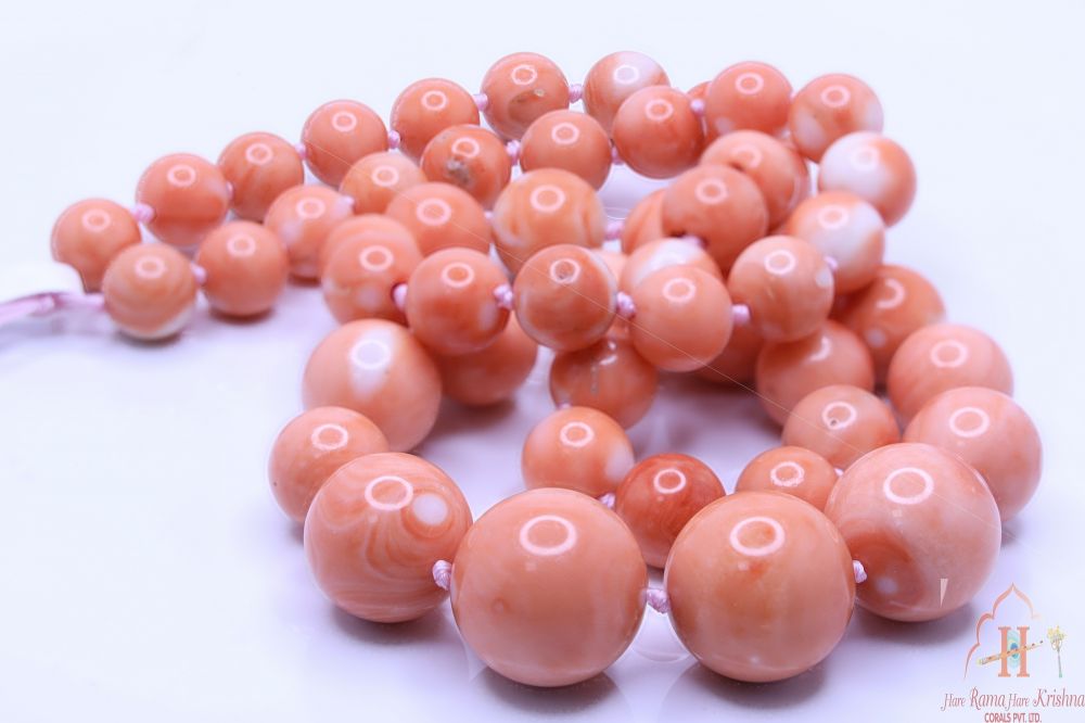 Momo & Aka Coral Round Beads 