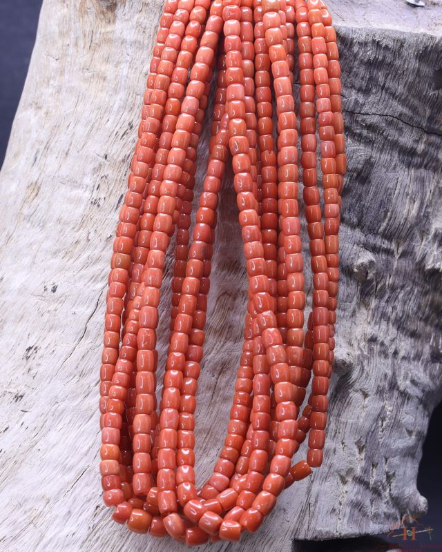 Coral Drum Shape Beads 