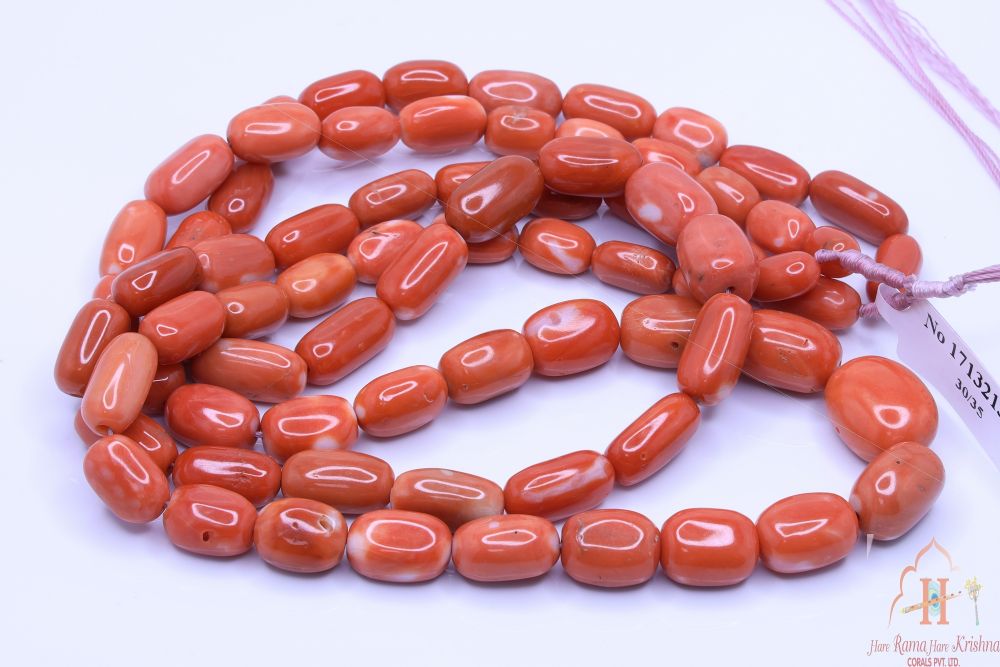 Coral Oval Shape Beads